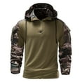 thumbnail image 2 of Sudaderas Con Capucha Para Hombre Camuflaje Costura Media Cremallera Con Capucha Cordón Suéter Militar de Manga Larga Odeerbi ODB-4, 2 of 9