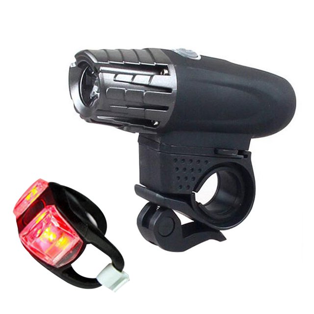 USB Rechargeable 300 Lumens Mountain Bike Safety Light Headlamp Tail Lights Waterproof