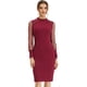 thumbnail image 1 of Vestido Midi Allegra K Elegante Manga Larga Borgoña M, 1 of 5