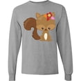 thumbnail image 3 of Inktastic Spring Animals, Cute Squirrel, Colorful Flowers Long Sleeve T-Shirt, 3 of 5