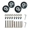 thumbnail image 1 of Roues de Remplacement pour Valise Résistantes à l'Usure 1.8 Po Silencieuses Roues Pivotantes en Caoutchouc Kits de Réparation 4 Roues, 1 of 5