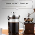 thumbnail image 3 of 2X French Press Coffee Pots Stainless Steel Glass Coffee Maker Multifunctional Hand Punch Pot Coffee Accessories 350ml, 3 of 6