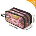 thumbnail image 4 of FORMRS Pencil Case with 3 Compartments Zipper Pouch, Elementary School Level and up, Cute Doughnuts Pattern, 4 of 8
