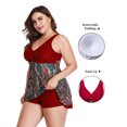 thumbnail image 6 of Summer Mae Womens Plus Size Swimsuits with Shorts One Piece Bathing Suit Floral Printed Swimwear Padded High Waist Swimdress, 6 of 7