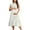 White, variant on Women's Maternity Maxi Dress - Bohemian Floral Print, Short Sleeve Crew Neck Tiered Dress, Casual Flow Pregnancy Gown for Summer,Size for M