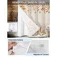 thumbnail image 3 of No Hook Cloth Fabric Shower Curtain with Snap in Liner, Fall Flowers Waterproof Shower Curtains Set with See Through Top Window, Retro Farmhouse Watercolor Wildflowers Leaf Bath Curtains 36"x78", 3 of 6