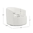thumbnail image 2 of Mainstays Boucle Swivel Accent Chair, Taupe, 2 of 15