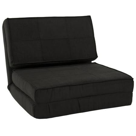 Lounge Chair Sleeper Best Choice Products 5-Position Ergonomic Portable Gaming Chair, Lounger, and Mattress Bed, Convertible Chaise Sleeper w/ Non-Slip Feet - Black ()