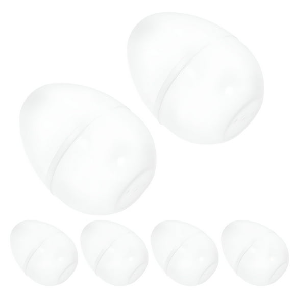 BESTSKY 6pcs Transparent Fillable Easter Eggs Openable Jumbo Plastic Candy Balls for Easter Party Family Gatherings School Activities