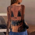 thumbnail image 5 of Trgacdwlo Halloween Sweatshirts for Women Vintage Ghost Pattern Long Sleeve Womens Tunic Tops Cat Pumpkin Print Fall Pullover Shirts, 5 of 8