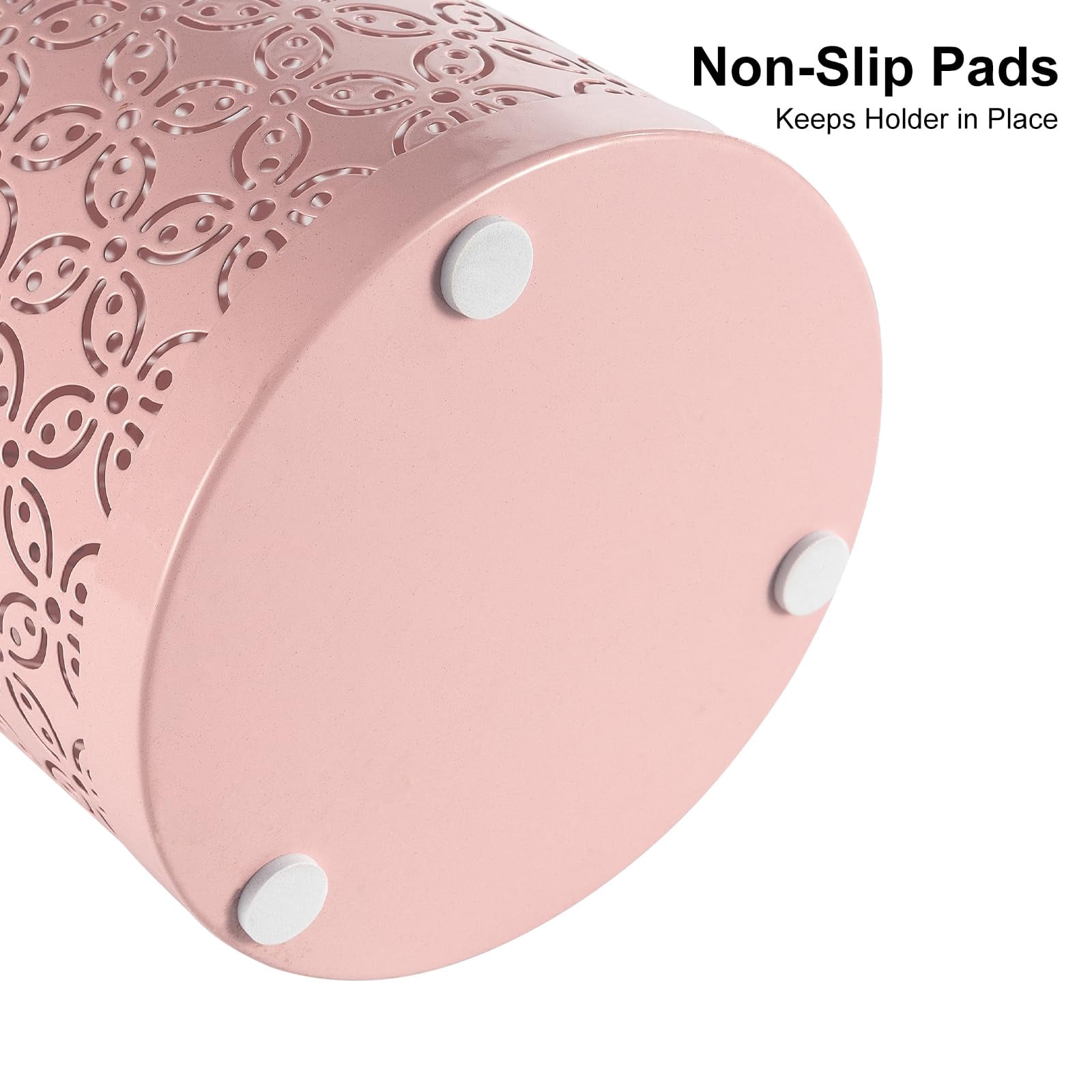 Metal Round Umbrella Stand Free Standing Holder Bin  Canes Walking Sticks For Entryway Home Office Pink