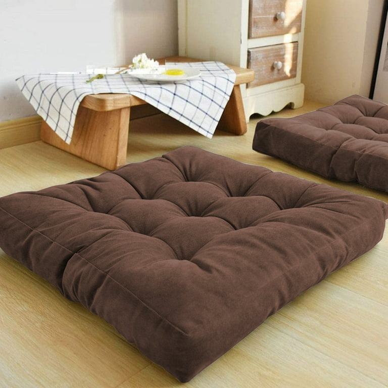 4 Pack Floor Pillow Meditation Pillow Solid Thick Tufted Seat Cushion For  Living Room Coffee 