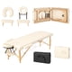 thumbnail image 1 of Cama de Masaje Acolchada Plegable Tipo Portafolio de Altura Ajustable con Estructura de Madera - Camilla Portatil para Masaje Fisioterapia Tatuajes Mediana Beige, 1 of 5