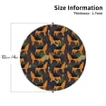 thumbnail image 2 of Honeii German Shepherd Dog print Leather Coaster Set of 4, ideal for safeguarding your furniture from drinks spills and effortless cleanup-Round Shape, 2 of 6