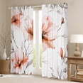 thumbnail image 2 of jejeloiu Rustic Flower Curtains Pack of 2 (42x84 Each),Country Floral Curtains Blackout,Orange Splatter Ink Bedroom Curtains For Girls,Microfiber Bedroom Decor, 2 of 6