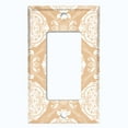 thumbnail image 5 of Metal Light Switch Plate Cover Mandala Beige White Floral Pattern Damask MDL075, 5 of 13