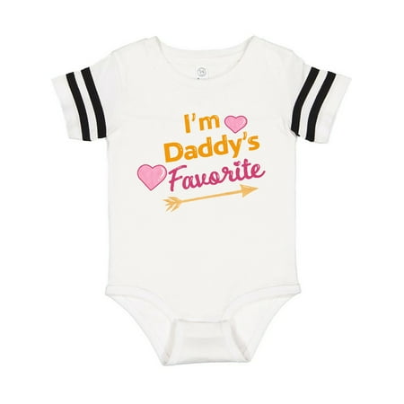 

Inktastic I m Daddy s Favorite with Arrow and Hearts in Pink Gift Baby Boy or Baby Girl Bodysuit