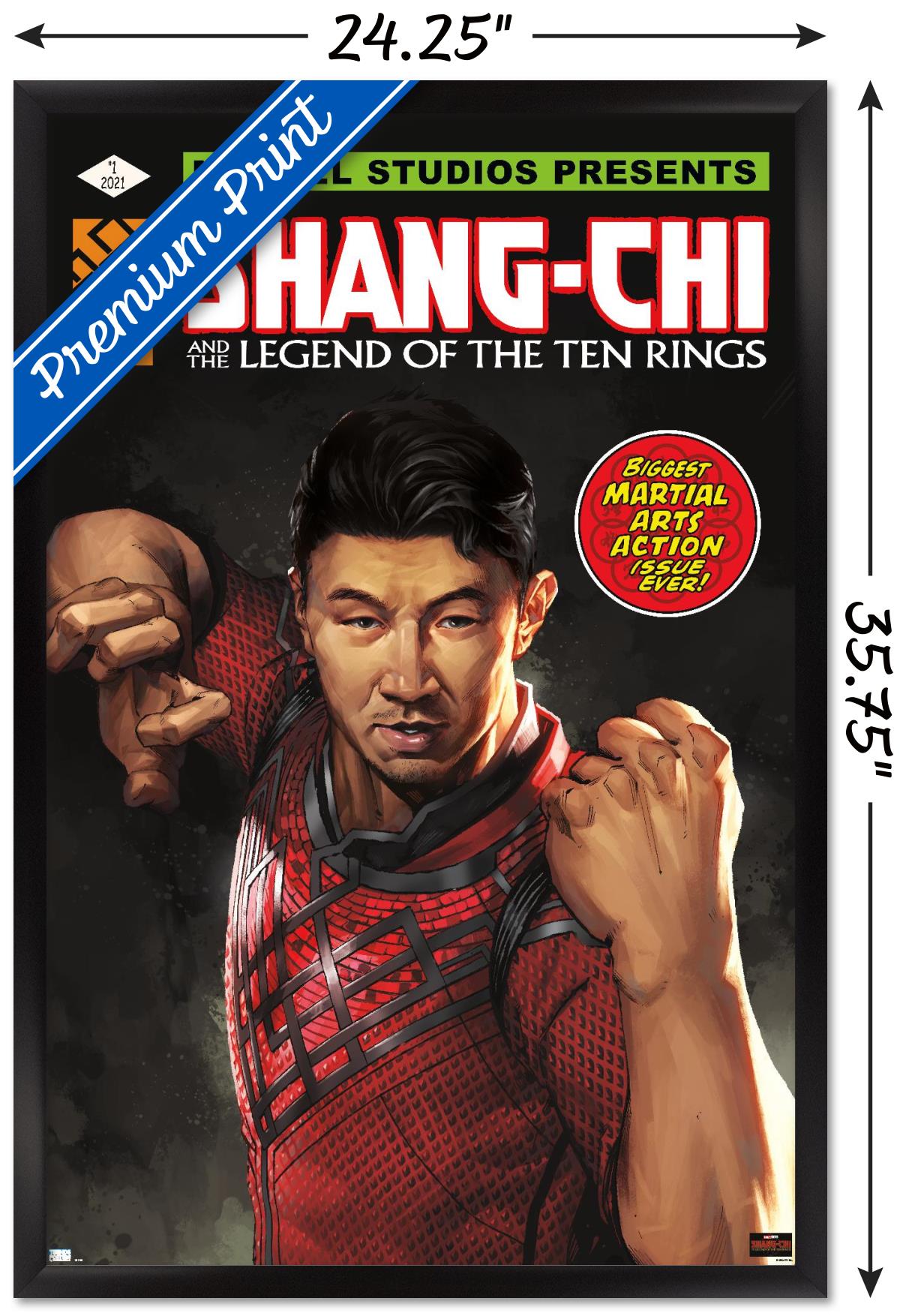 Marvel Shang-Chi and the Legend of the Ten Rings - Action Issue Wall Poster, 22.375" x 34", Framed