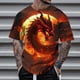 thumbnail image 2 of Playeras Cuello V Para Hombre, Conjunto De 2 Piezas De Camiseta De Manga Corta Con Cuello Redondo Y Pantalones Cortos Con Cordón Y Estampado De Letras Y Números, Adecuado Para El Verano, 2 of 4