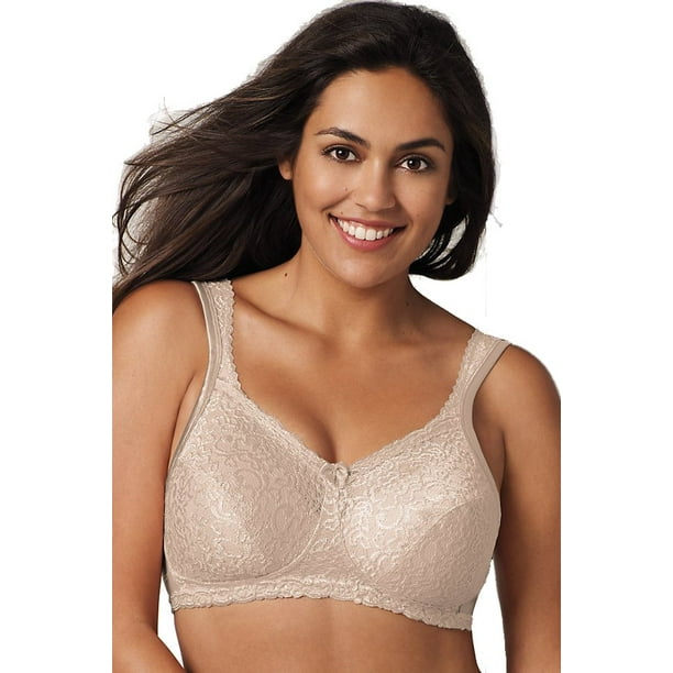 Playtex Womens Plus Size Comfort Lace Wire-Free Bra 
