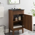 thumbnail image 5 of Sink Vanity Cabinet, Wood, Brown Walnut Black, Modern Contemporary Urban Design, Hotel Bedroom Bathroom Master Suite Guest, 5 of 10