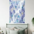 thumbnail image 4 of Watercolor Flower House Decor Tapestry, Spring Season Blossoms Mother Earth Petals Bouquet Design, Wall Hanging for Bedroom Living Room Dorm Decor, 60W X 80L Inches, Blue Yellow, by Ambesonne, 4 of 5