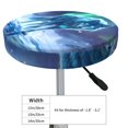 thumbnail image 4 of Round Bar Stool Seat Covers, Aurora Wolf Frozen Lake A Elastic Round Chair Cover Stool Seat Slipcover Bar Stool Cushions Round Pad for 12-14 inch, 4 of 7