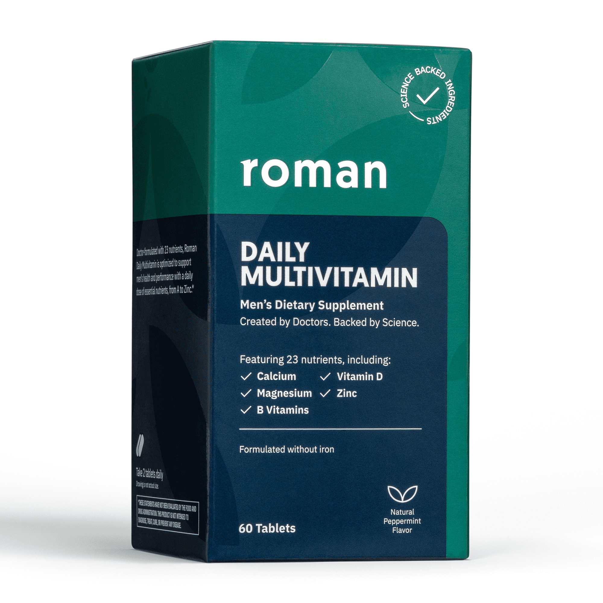 Roman Daily Multivitamin Supplement for Men with 23 Nutrients, 60 Tablets
