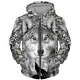thumbnail image 3 of Sudadera con capucha y cremallera con estampado 3D de lobo y animal genial para hombre y mujer, moda urbana, jersey de gran tamaño para niños, talla europea Y2K, 3 of 5