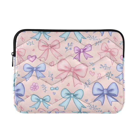 JIALIOU Laptop Sleeve Case with Zipper 13-13.3/15-16 Inch Compatible with MacBook HP Lenovo Dell ASUS Acer, Differently Cartoon Bow