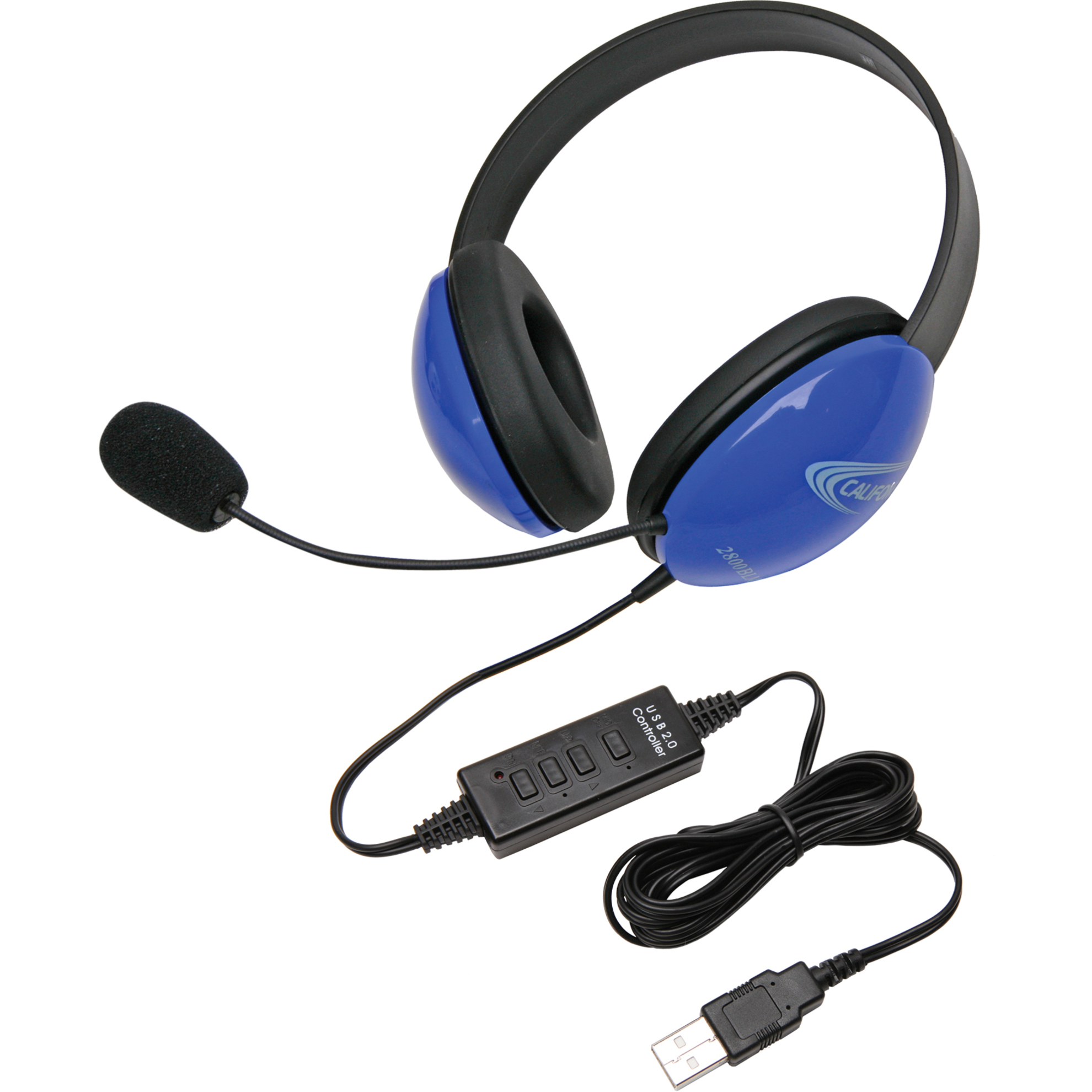 CALIFONE USB STEREO HEADPHONES LISTENING FIRST SERIES BLUE