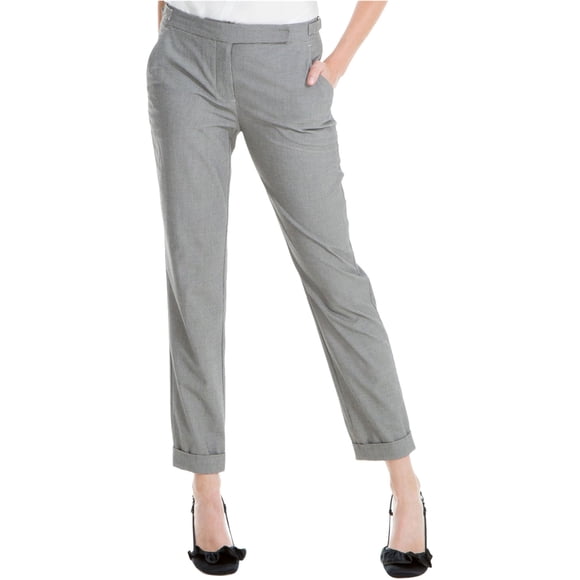 Pantalones de vestir Max Studio London estampados para mujer gris 2
