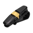thumbnail image 4 of Clip para gafas de sol de coche, fibra de carbono, giratorio 180°, universal, para tarjetas y gafas de sol, dorado, 4 of 14