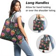 thumbnail image 2 of 5 Pack Foldable Shopping Bag,Neon Halloween Pumpkins Pattern Reusable Grocery Bags with Pockets,Large Reusable Tote Bags with Handles Waterproof & Lightweight, 2 of 6