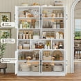 thumbnail image 3 of Homfa 8 Door Pantry Cabinet with Adjustable Shelves，71”H Storage Cabinet with Open Cubes for Kitchen, Dining Room, White, 3 of 7