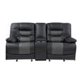 thumbnail image 4 of Lexicon Fabian Breathable Faux Leather 2-PC Manual Reclining Sofa Set in Gray, 4 of 15