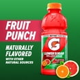 thumbnail image 5 of Gatorade Lower Sugar, No Artificials Fruit Punch Flavored Electrolyte Sports Drink, 28 fl oz, 75% Less Sugar, Hydration (Pack of 2), 5 of 8