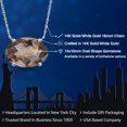 thumbnail image 2 of Gem Stone King 14K White Gold Brown Smoky Quartz Pendant Necklace for Women | 4.80 Cttw | Gemstone Birthstone | Oval Checkerboard 14X10MM | With 18 inch Chain, 2 of 6