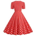 thumbnail image 4 of Womens Cocktail Dress Polka Dot Vintage A Line Swing Sleeveless Midi Dress for Evening Parties Wedding Guest Casual Dresses, 4 of 7