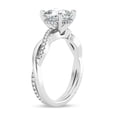thumbnail image 2 of Ammo Jewel 2.3 Ct Cushion Cut Diamond Halo Ring - 14K White Gold Plated Lab-Created Diamond Rings - Elegant Split Shank Setting - Beautiful Gift for Her - Ideal for Engagements and Celebrations, 2 of 3