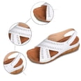 thumbnail image 4 of MKLEKYY Sandalias de Piso para Mujer, Sandalias de Mujer Modernas para Uso Diario, Informales, Con Punta Abierta, Color Sólido, Diseño Hueco, Tacón de Cuña para Primavera y Verano., 4 of 4