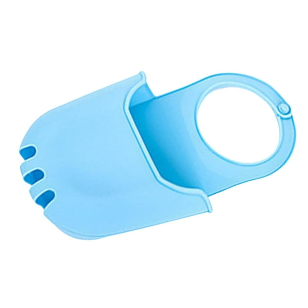 Soporte para teléfono de playa de silicona, ligero, elegante, hueco, decorativo, para lavabo Azul