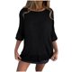thumbnail image 2 of Xuyuer Women's Tops 2026 Casual Spring Summer Round Neck Short Sleeve Basic Pleated Loose Fit Blouses Plain Tunic Shirts, 2 of 6