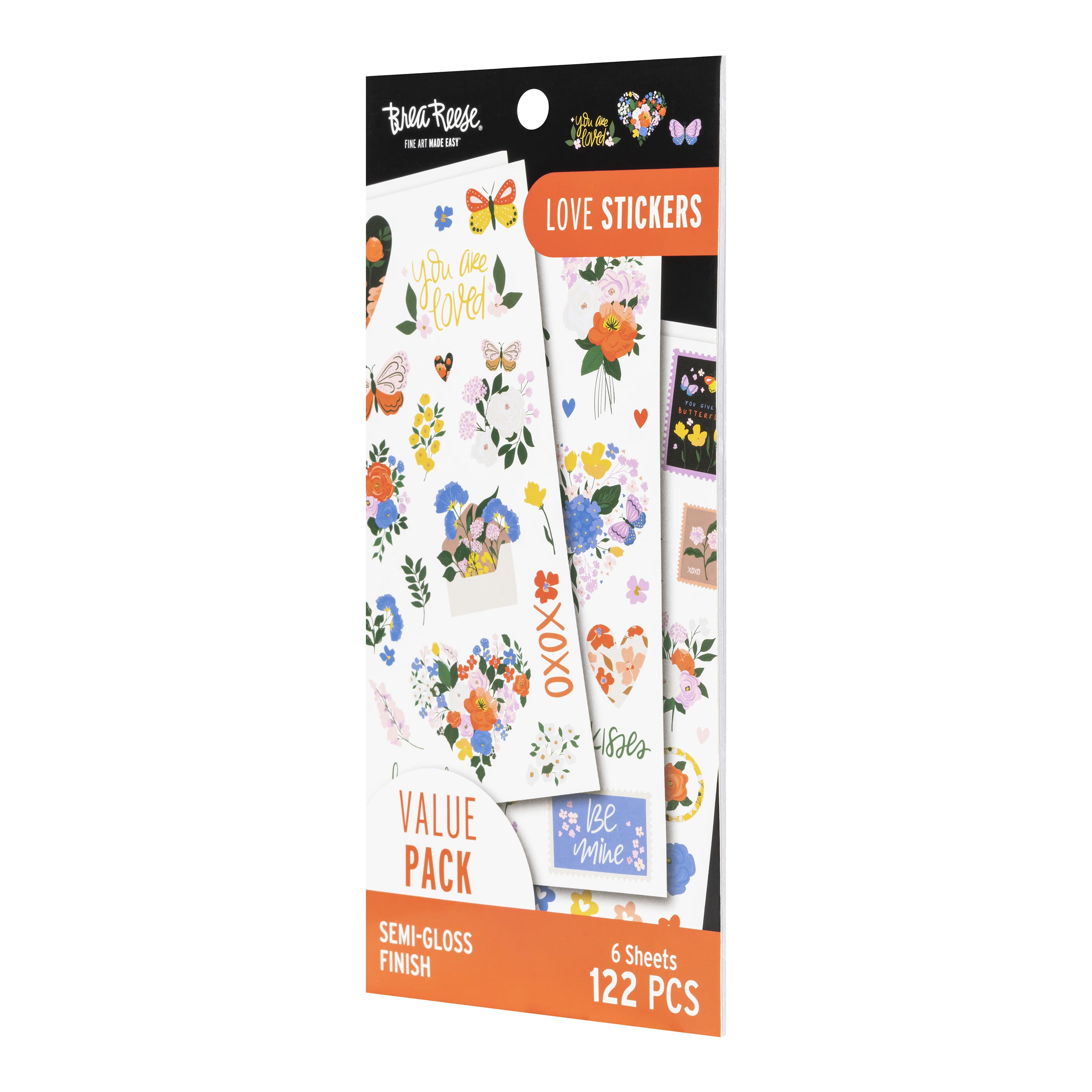 (2 pack) Brea Reese® Sticker Pack - Love & Florals