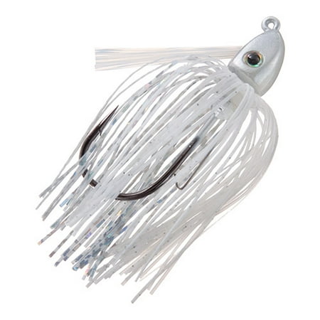 Heavy Jig - Strike King Lures Hack Attack Heavy Cover Swim Jig 5/0 Hook, 3/8 oz, White, Per 1