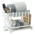 thumbnail image 4 of TWINS CHA & SAL Over Sink 2-Tier Dish Drying Rack, Kitchen Organizer Shelf, Storage Drainer - Dish Racks, 4 of 4