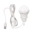 thumbnail image 1 of Inteprter Bombilla móvil USB, luz LED para acampar, baja potencia, 5V, libro de lectura, , luces nocturnas, linternas, lámpara de noche para el Iluminación y accesorios 2.4 M con interruptor, 1 of 6