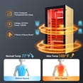 thumbnail image 6 of 1350W Far Infrared Sauna for 1 Person, Wood  Home Sauna with Starry Sky Light, 6 of 7