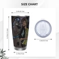 thumbnail image 4 of Lsque Scooby-Doo Pattern 20oz Car Cup with Lid and Straw, Insulated Coffee Cup with Straw Topper, Spill Proof Travel Coffee Mug, Stainless Steel Tumble, 4 of 8