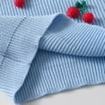 thumbnail image 3 of Cethrio Girls Crew Neck Sweaters, Long Sleeve Fall Winter Knitted Pullover Girls Clothing Sky Blue Size 1-2 T, 3 of 6